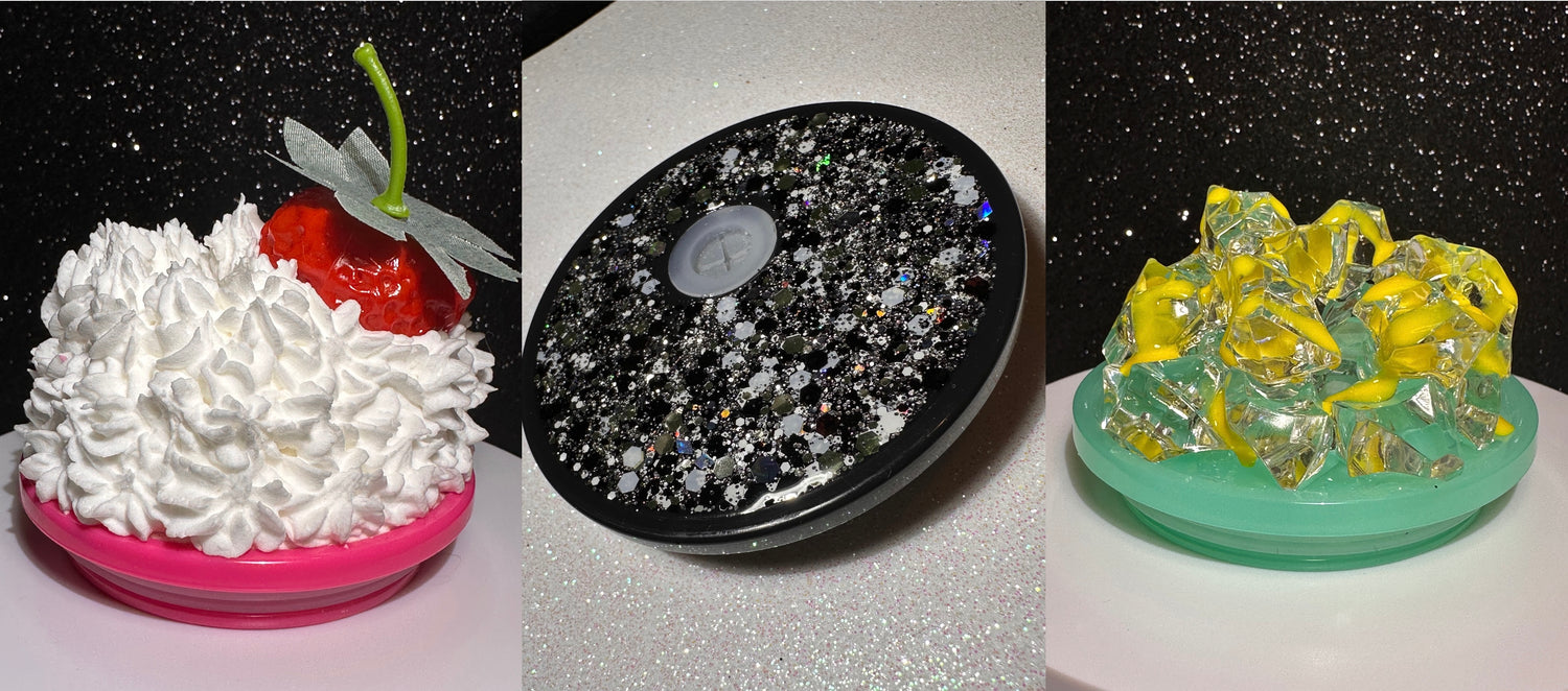 Decorated Snow Globe Lids